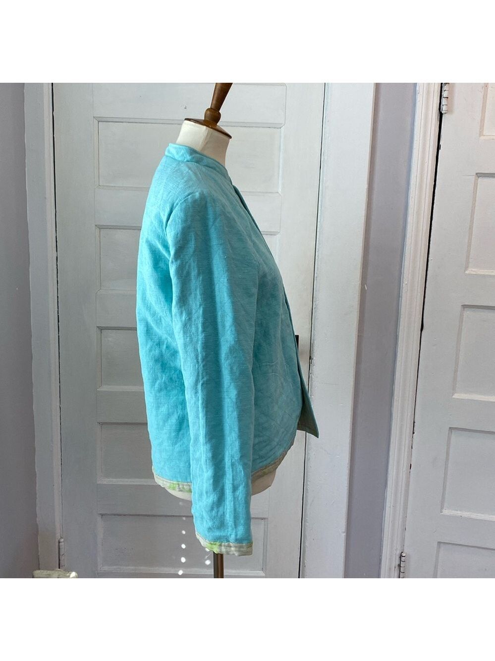 Reversible Silk Blend Quilted Jacket, Size S - Picture 8 of 17